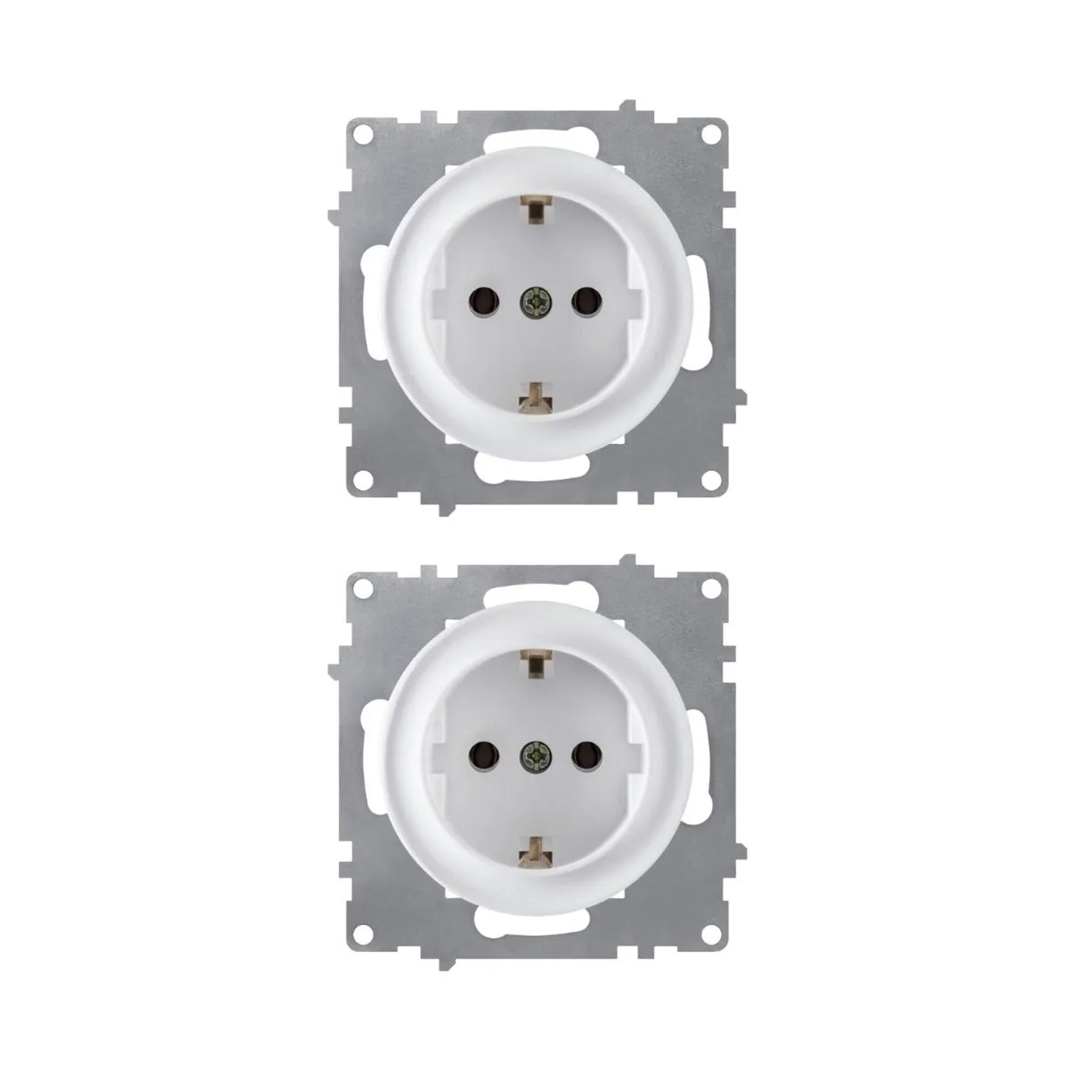 OneKeyElectro 2x Schuko Steckdosen Set Weiß
