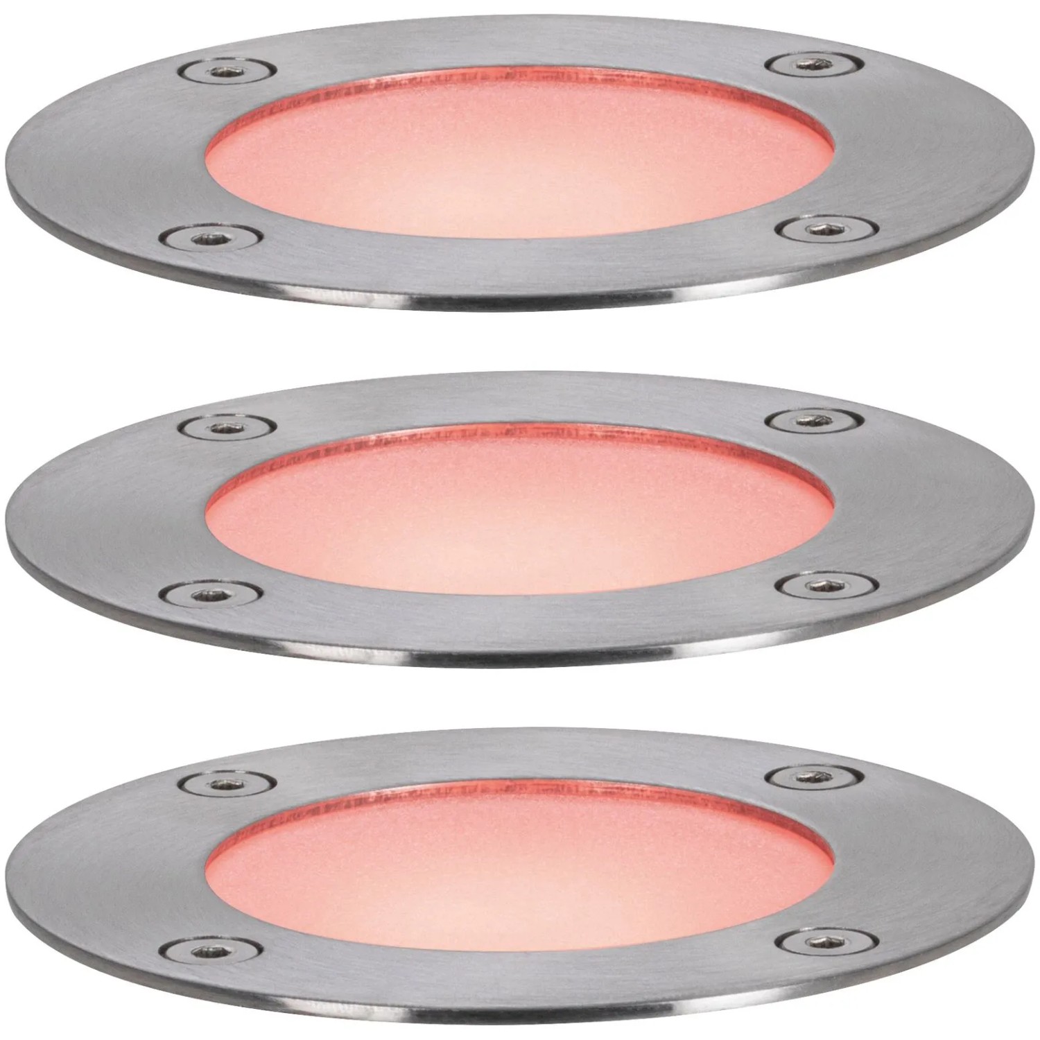 Paulmann Outdoor Bodenstrahler Set, silbernes Gehäuse, RGBW Licht für Außenbeleuchtung.