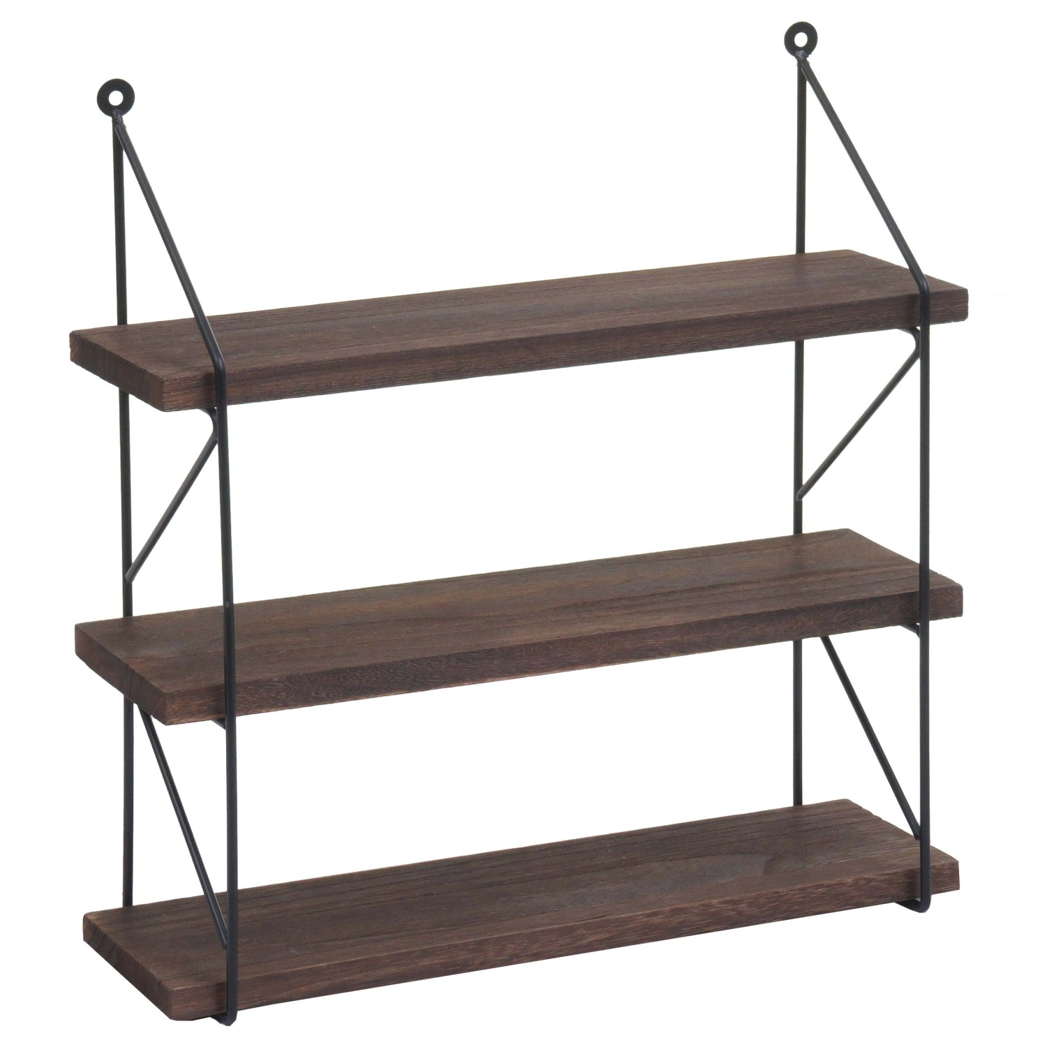 BERLINLODGE Wandregal HxBxT 40x40x13cm 3 Regalböden Metall Massiv-Holz Indu günstig online kaufen