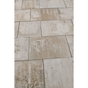 EHL Artano Terrassenplatten, 40x40 cm, Sandstein, verlegt. Gehwegplatten für Garten und Terrasse.
