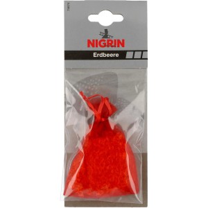 Nigrin Lufterfrischer FreshBag Erdbeere im transparenten Verkaufsbeutel.