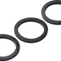 3er Set Siphondichtungen, Ø 35/45 mm, aus Gummi für dichte Siphonverbindungen in Bad, Küche und WC.