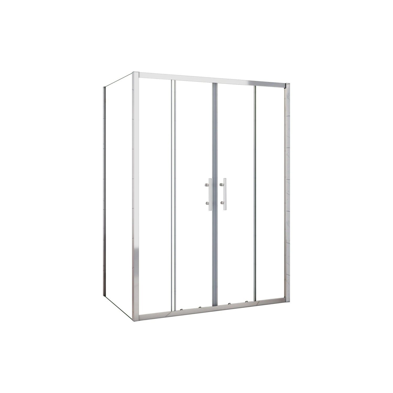 AICA 160cm Schiebetür mit 90cm Seitenwand H.190cm Duschkabine Duschabtrennu günstig online kaufen