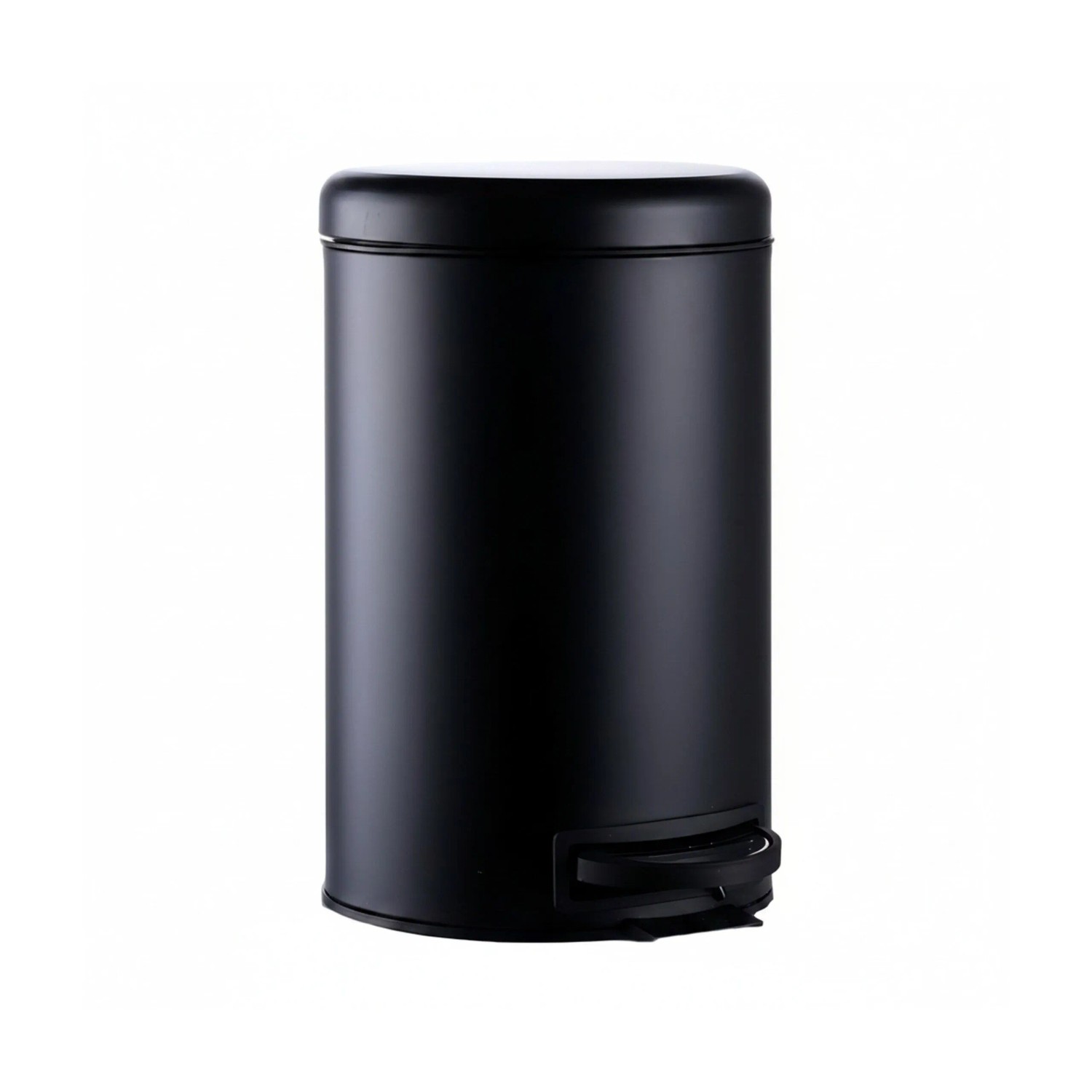 Relaxdays Tretmülleimer Stahl Schwarz Soft-Close 39 cm x 25,5 cm x 33 cm 1,7 kg