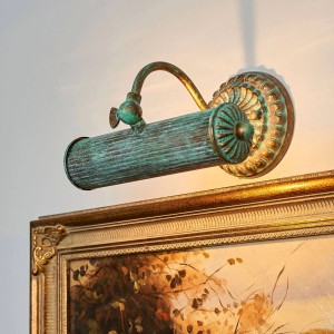 Antike Lindby Wandleuchte Beno in Bronze, Retro Wandlampe für Innen, 1-flammig.