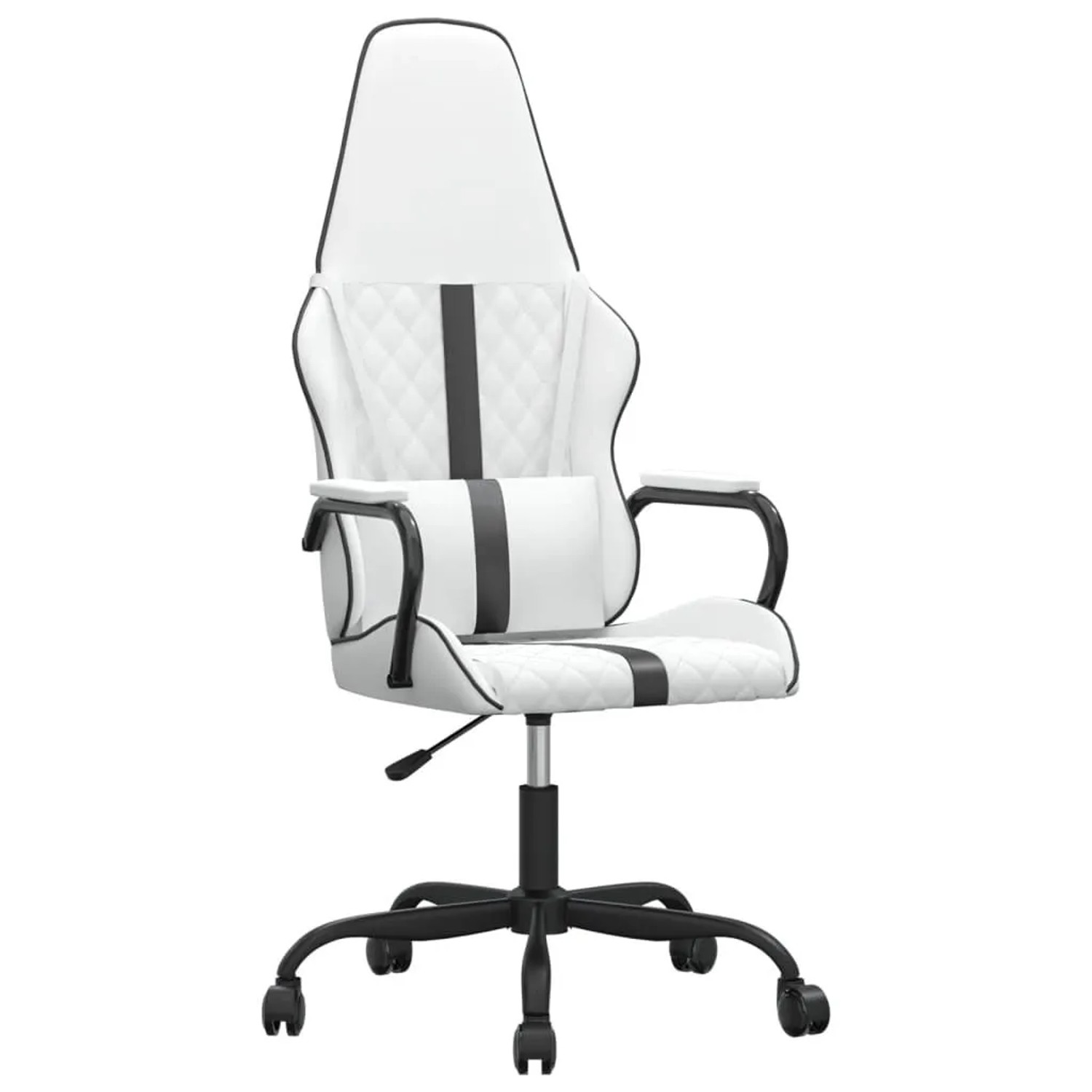 vidaXL Gaming-Stuhl Weiß und Schwarz Kunstleder 3143796