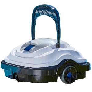 Akku-Poolroboter Orca 45 CL in Weiß/Schwarz für die Poolbodenreinigung.