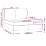 Graues vidaXL Boxspringbett 180x200 cm mit Kunstleder-Bezug und Matratze.