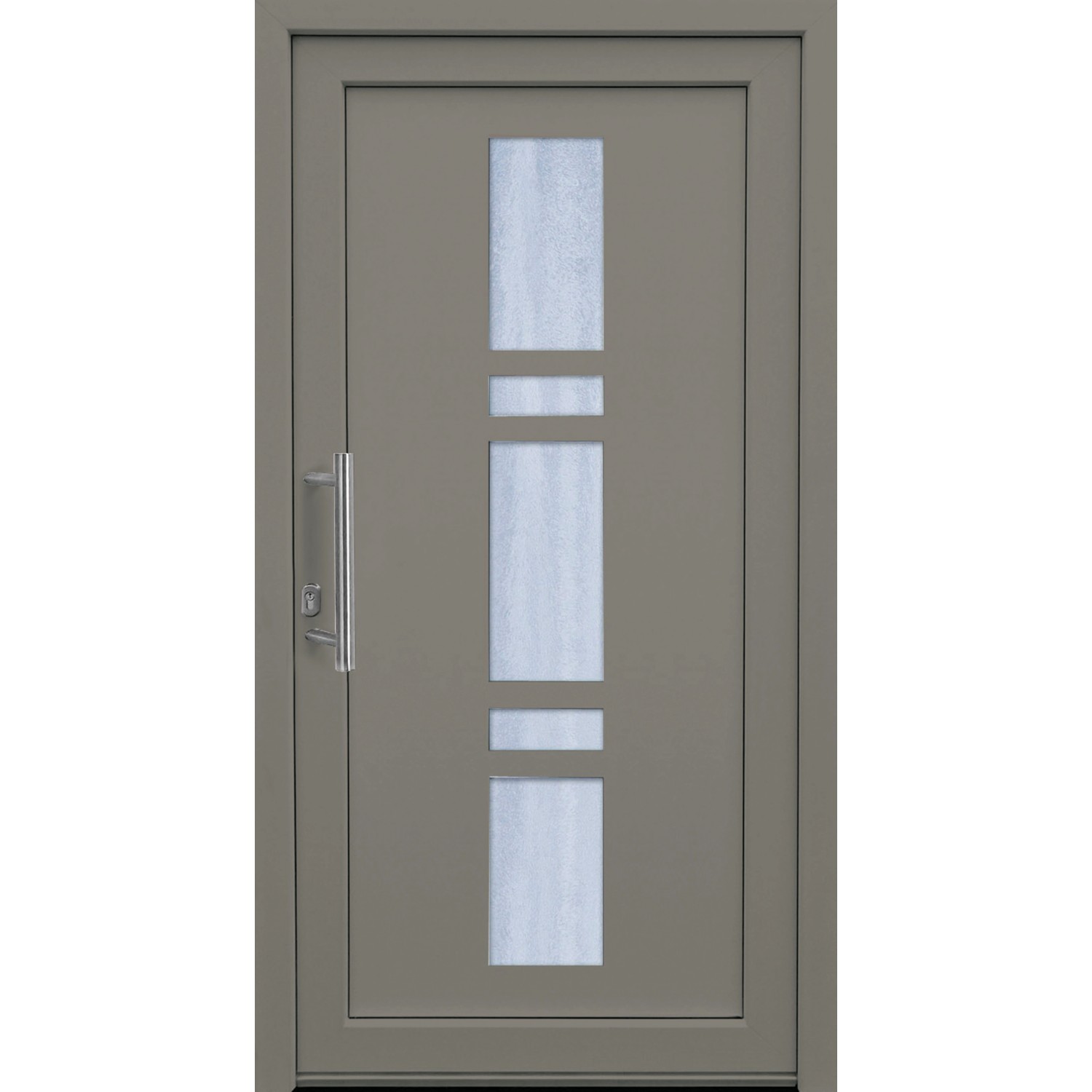 Kunststoff-Haustür 100 cm x 200 cm K017 Anschlag Links Anthrazit/Weiß