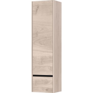 Germania Hängeschrank in Eiche Schwarz, 36x135x29 cm, für Wohnzimmer. Wandschrank mit Tür und Einlegeböden.