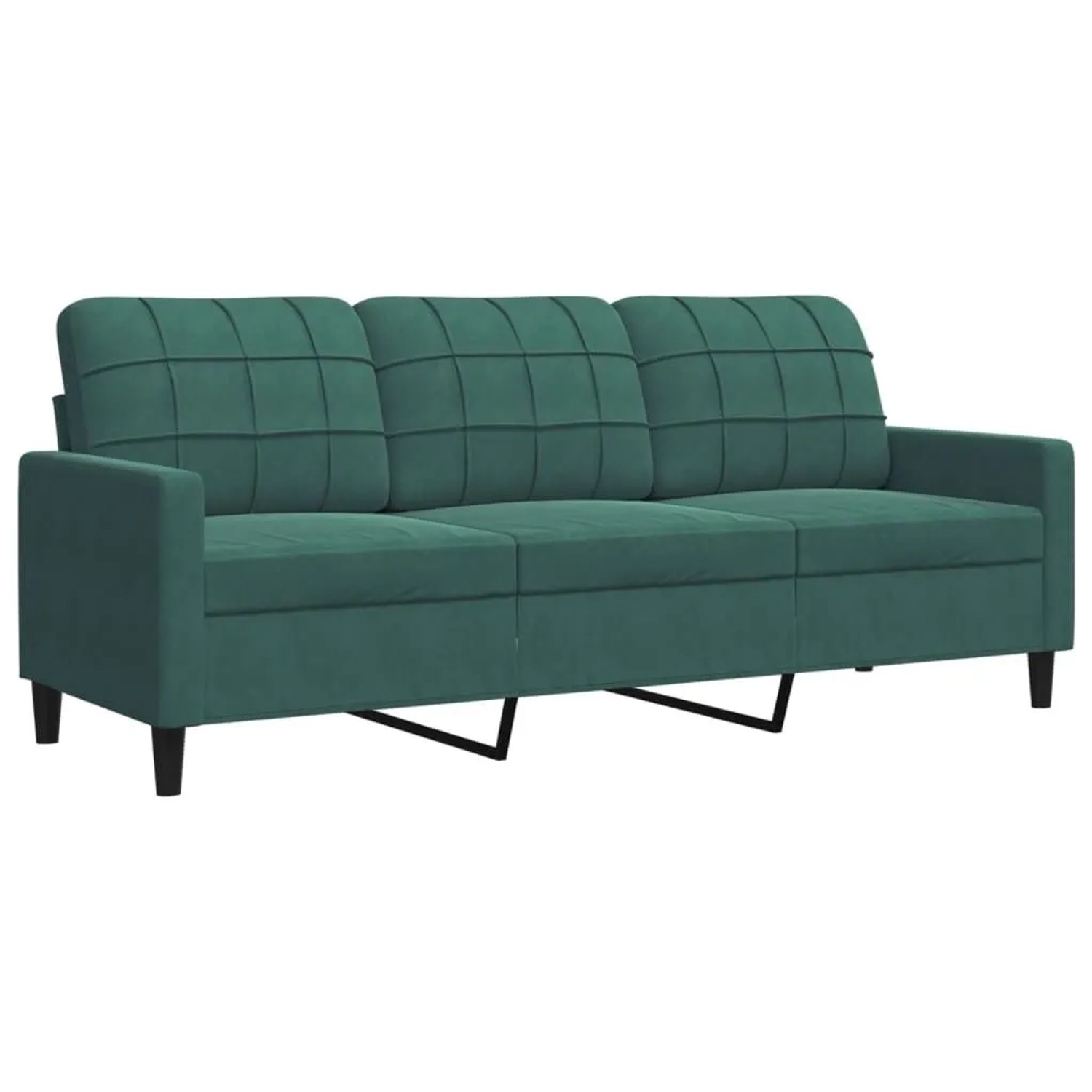 vidaXL 3-Sitzer-Sofa Dunkelgrün 180 cm Samt 4007636 günstig online kaufen