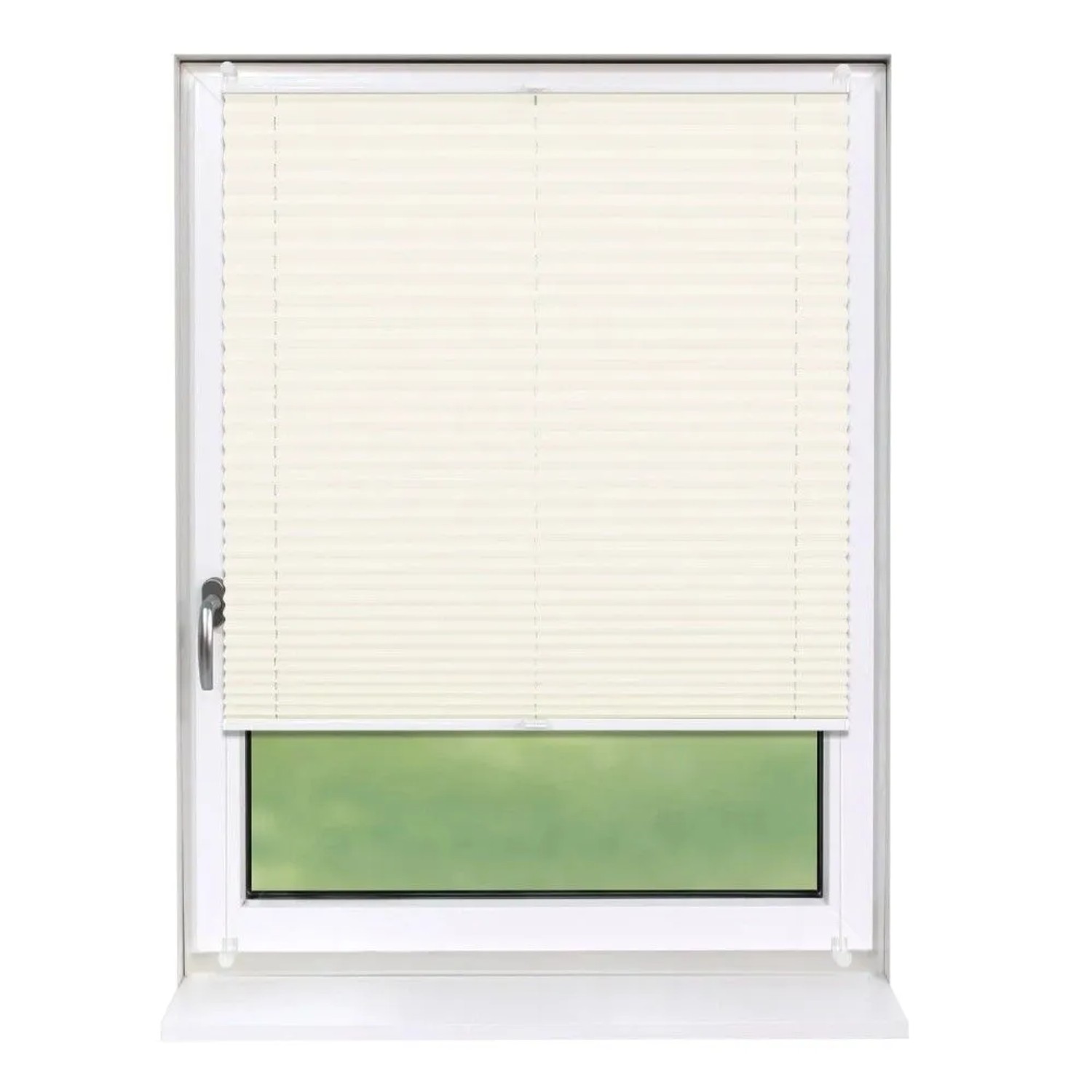 Deco-Raum Plissee Basic ohne Bohren 115x150cm Vanille Blickdicht Klemmfix