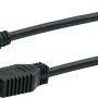 Schwarzes Schwaiger USB 3.0 Verlängerungskabel, 3 m, mit A Stecker und A Buchse.