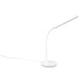 Weiße Reality LED-Tischleuchte Toro mit flexiblem Arm, ideal als Schreibtischlampe.