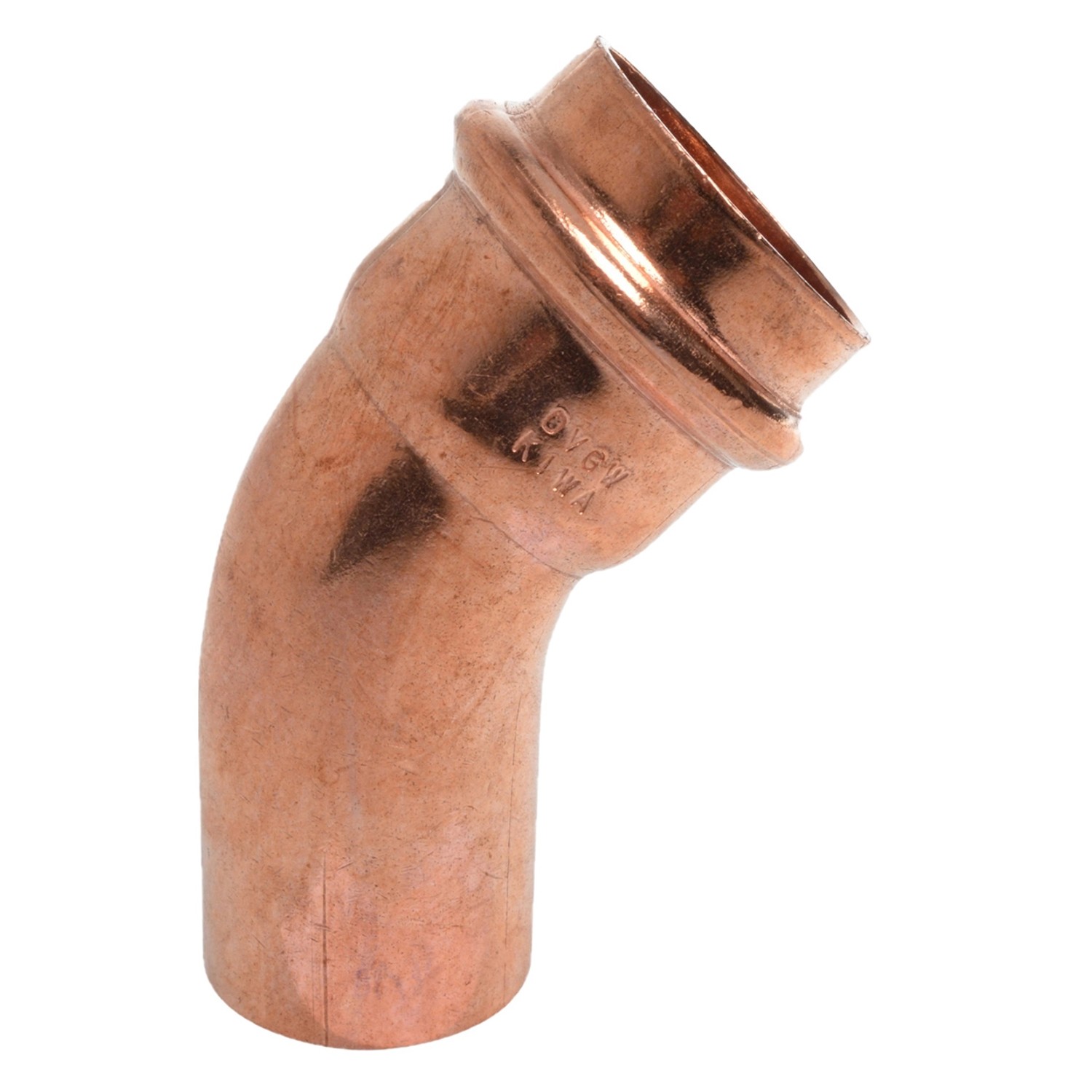 Kirchhoff CU-Bogen 45° 1 Muffe Blank 28 mm