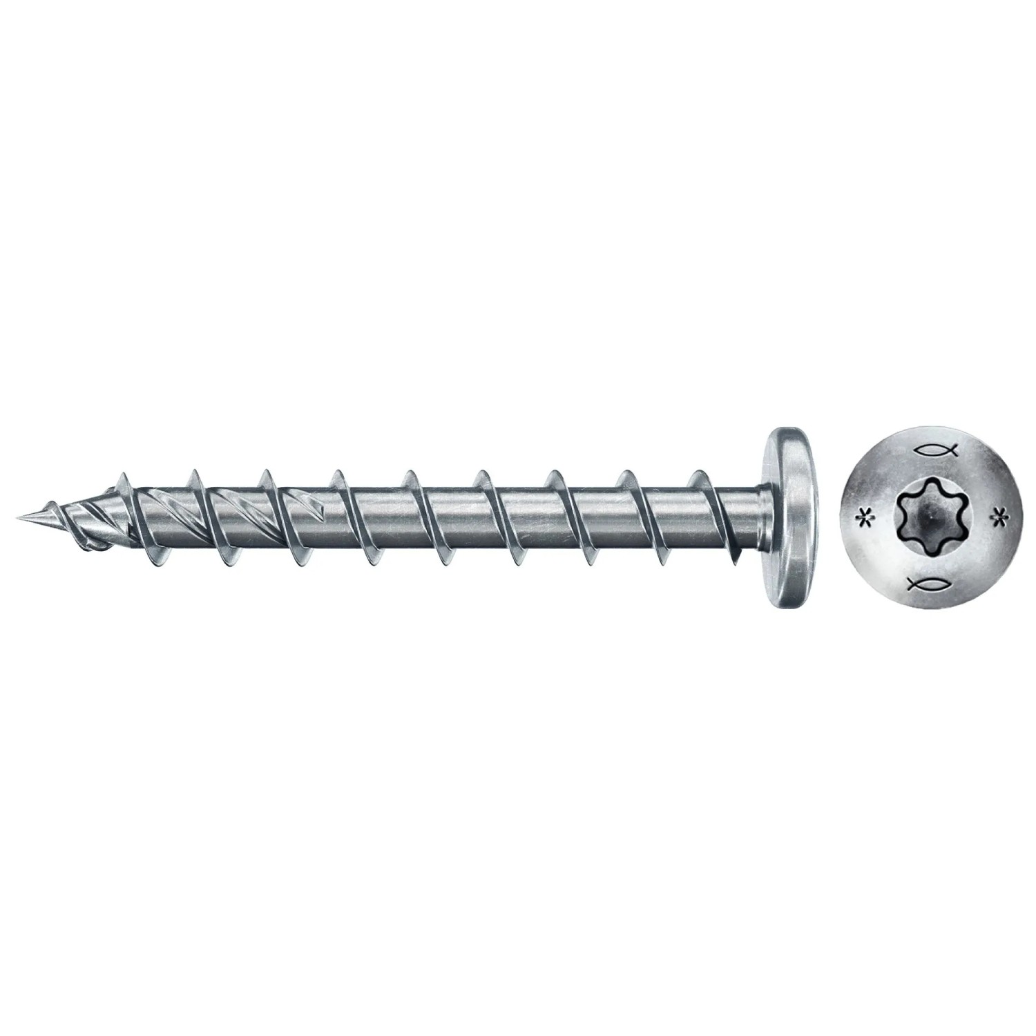 Fischer PowerFast II Holzschraube, Pan Head, TX-Antrieb, Vollgewinde, Ø 6x60 mm, 18 Stück