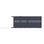 Casanoov Schiebetor Cimone 3,5 m mit Motorisierung, Aluminium Gartentor