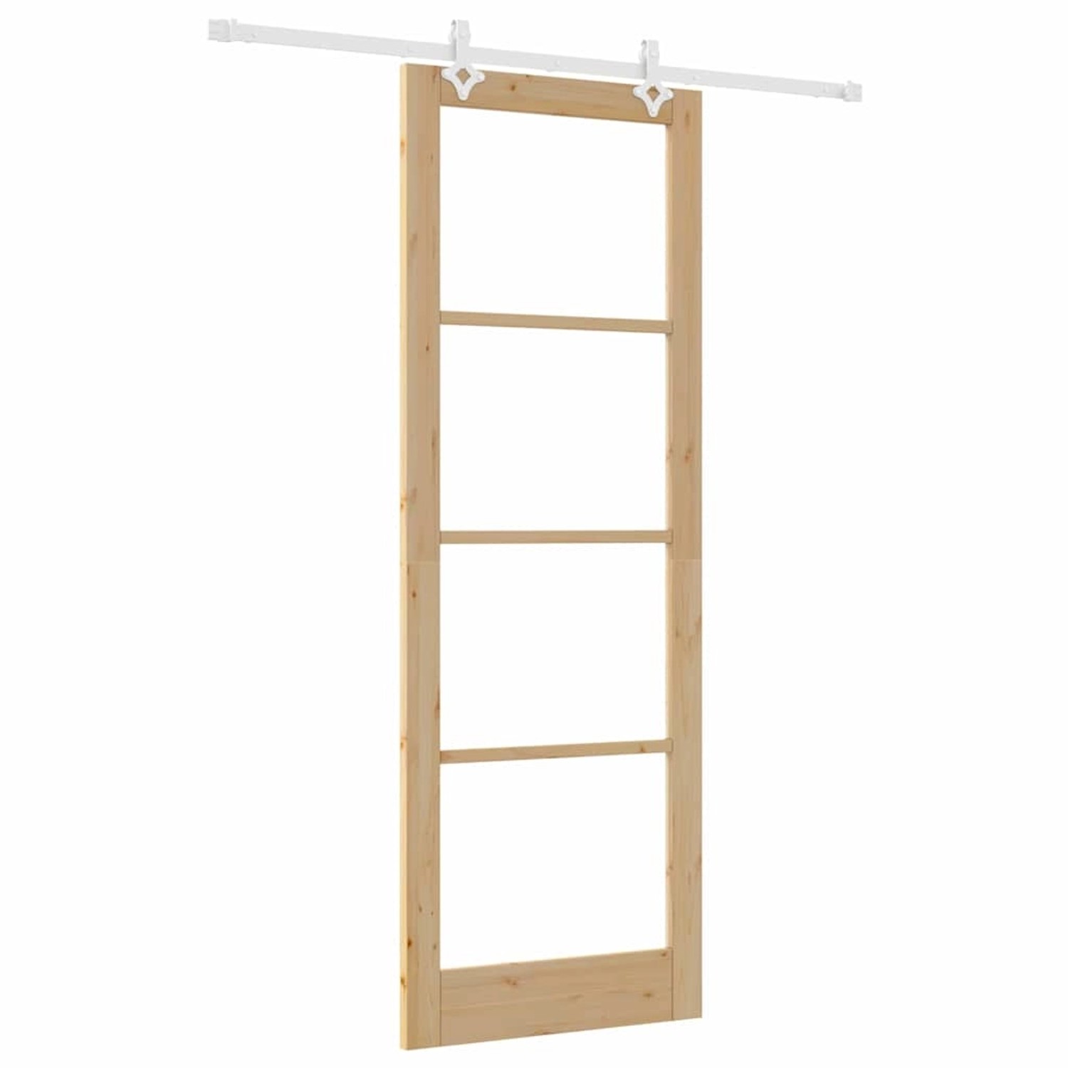 vidaXL Schiebetür Braun 83 x 232 cm Holz und Metall 3332225 günstig online kaufen