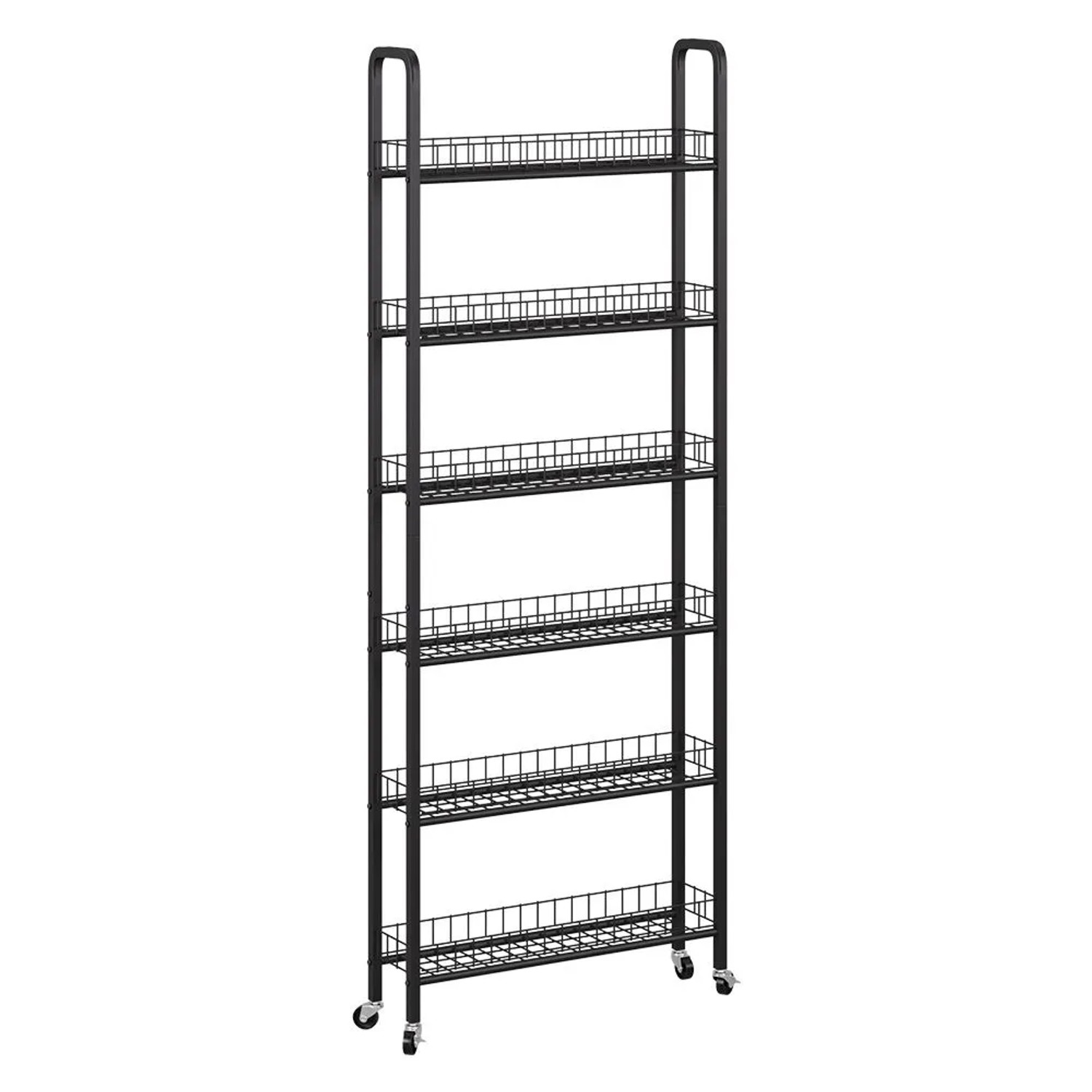 Vicco Rollregal Rolivo Schwarz 58 x 156 mit 6 Fächern Art Nr 58308