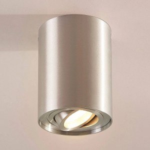 Moderne Arcchio Deckenlampe Jolina aus Aluminium in Alu-Optik für Flur und Treppenhaus.