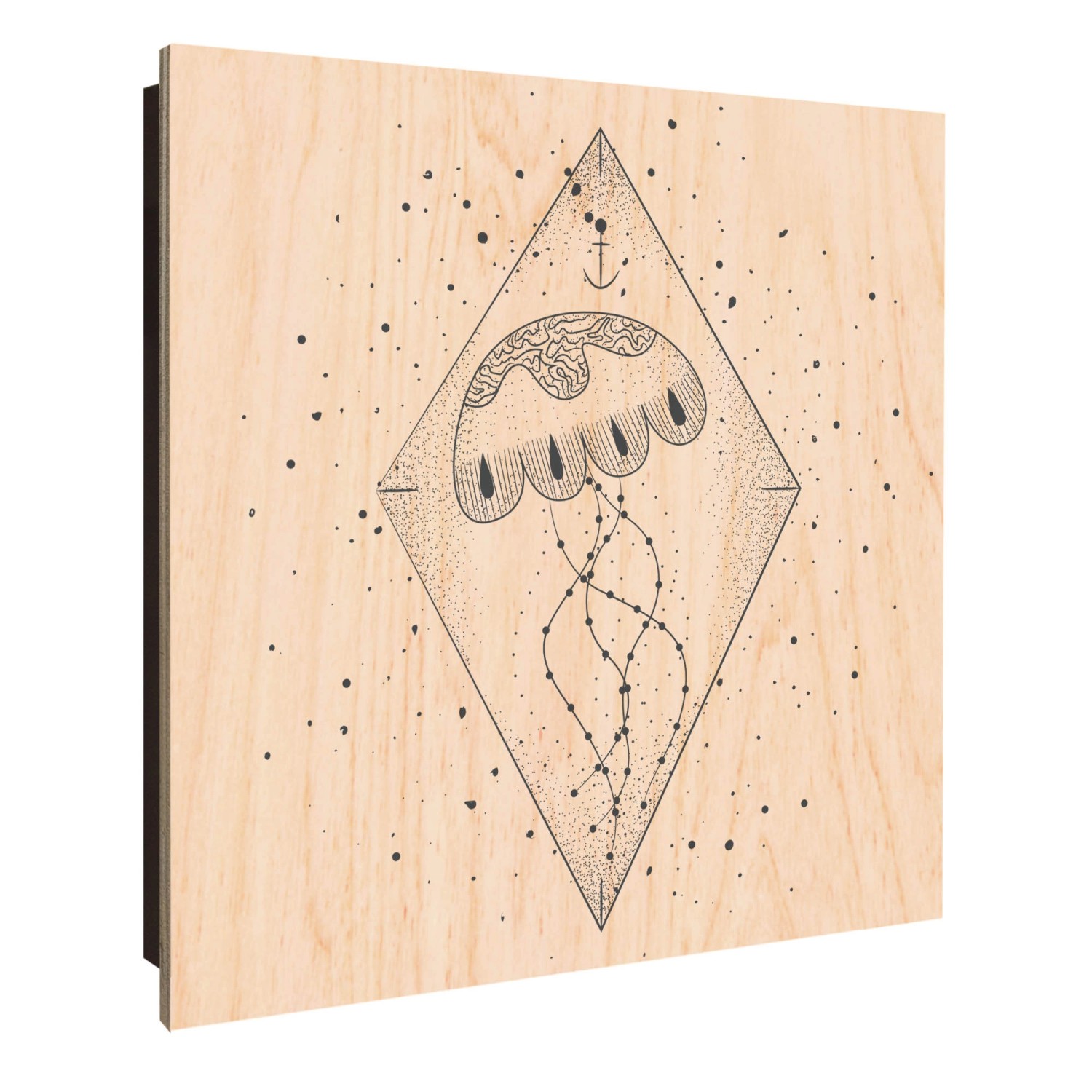 Banjado Großer Schlüsselkasten Holz 30x30cm Schwarz Scharnier Links 50 Hake günstig online kaufen