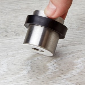 SOTECH 2er Set Türstopper STOPPER Ø36 mm H 32 mm Echt Edelstahl SS201 Gebürstet Bodenmontage Selbstklebend Stockschraube