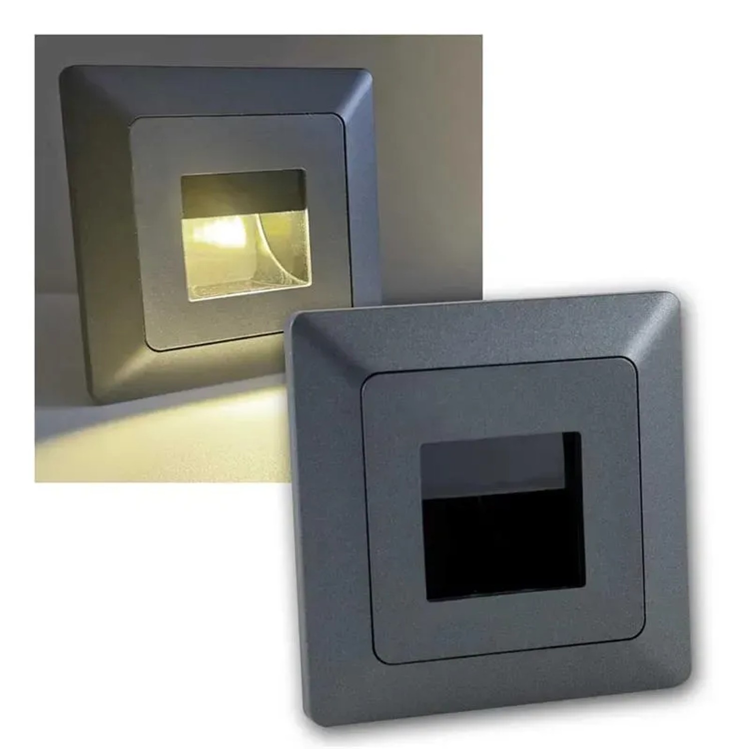 ChiliTec MILOS LED Einbauleuchte COB Anthrazit mit Rahmen