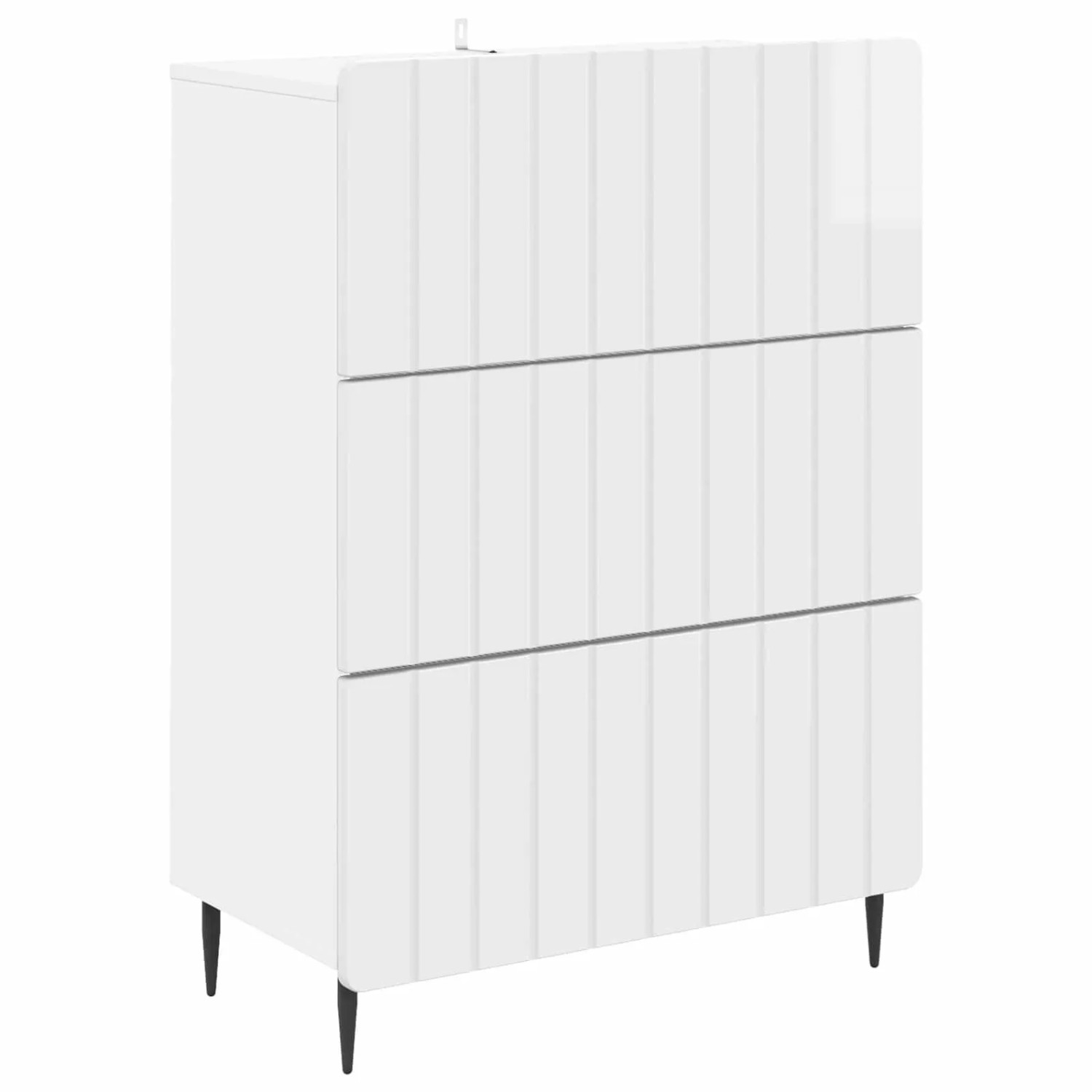 vidaXL Schubladenschrank Hochglanz Weiß 66 x 34,5 x 92 cm 894379