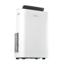 Weiße, mobile Midea Klimaanlage mit Rollen für flexible Kühlung.