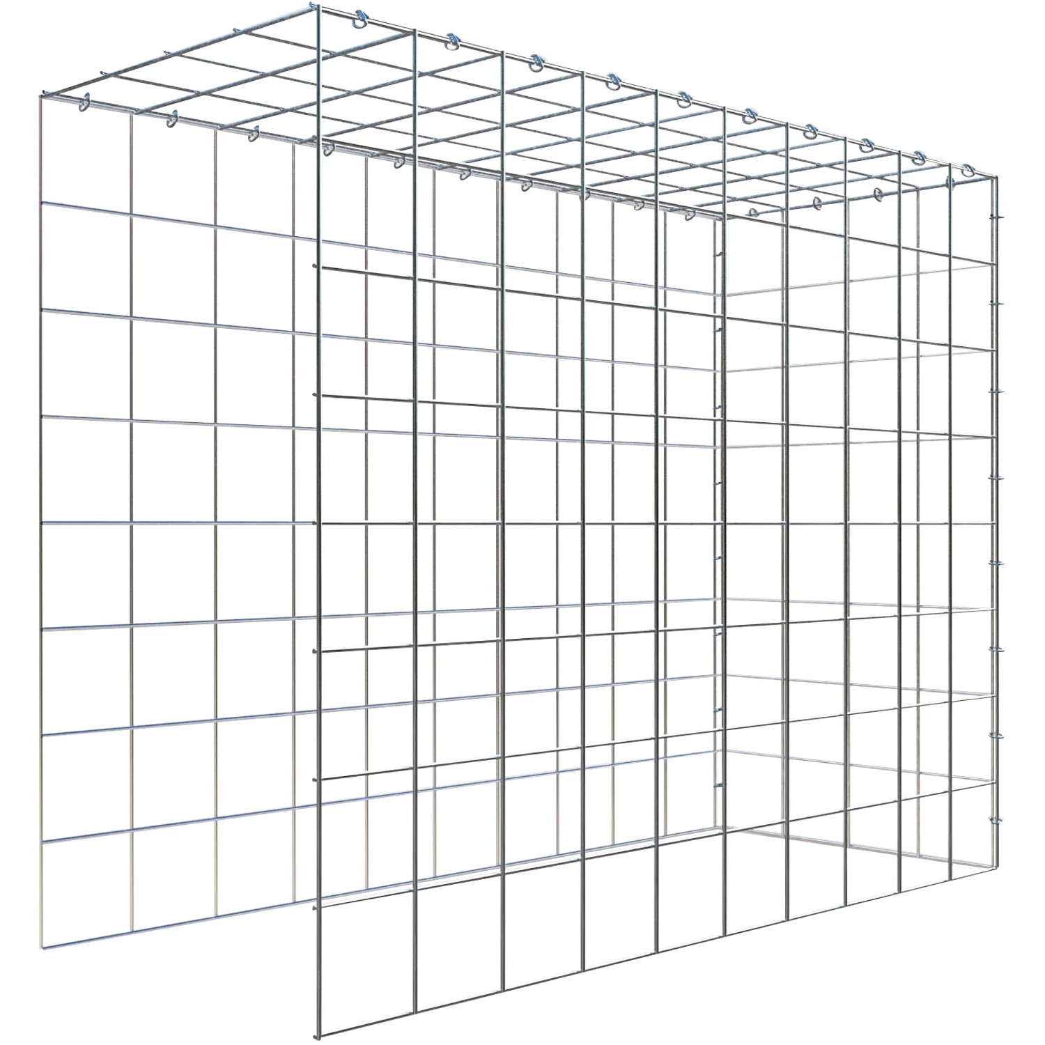 Gabiona C-Ring-Gabione-Anbaukorb Typ 4 80 x 100 x 40 cm Maschenw 10 x 10 cm
