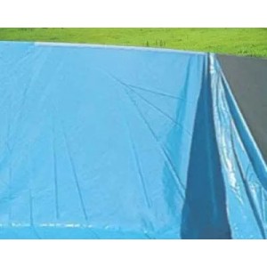 MCW Pool-Innenhülle aus blauer PVC-Folie, 0,5mm stark, für Rundpools. Poolzubehör.