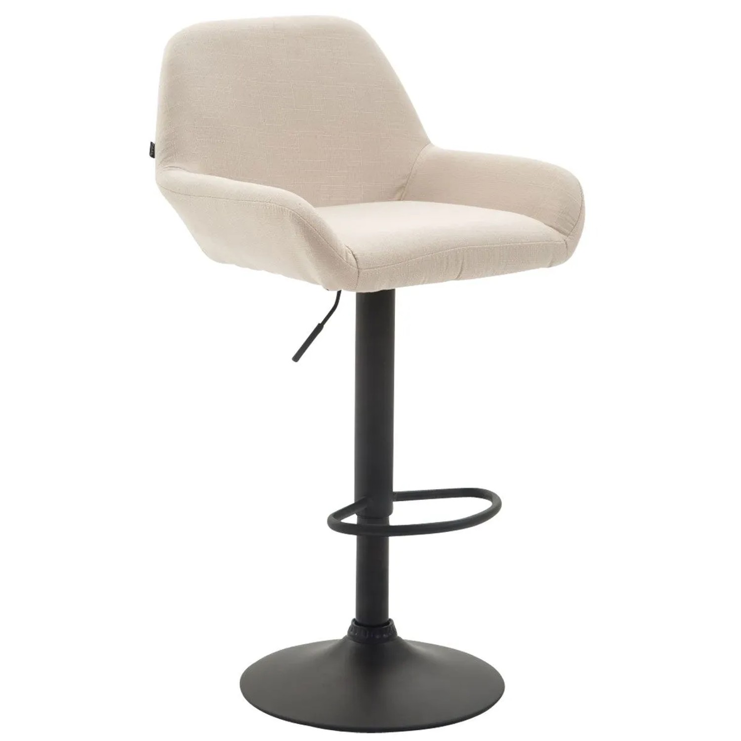 CLP Barhocker Braga Stoff Creme/Schwarz