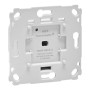 Rückseite des weißen Homematic IP Wandtasters 2-fach für Markenschalter, mit Anschlüssen und Montagepunkten für Hausautomation.