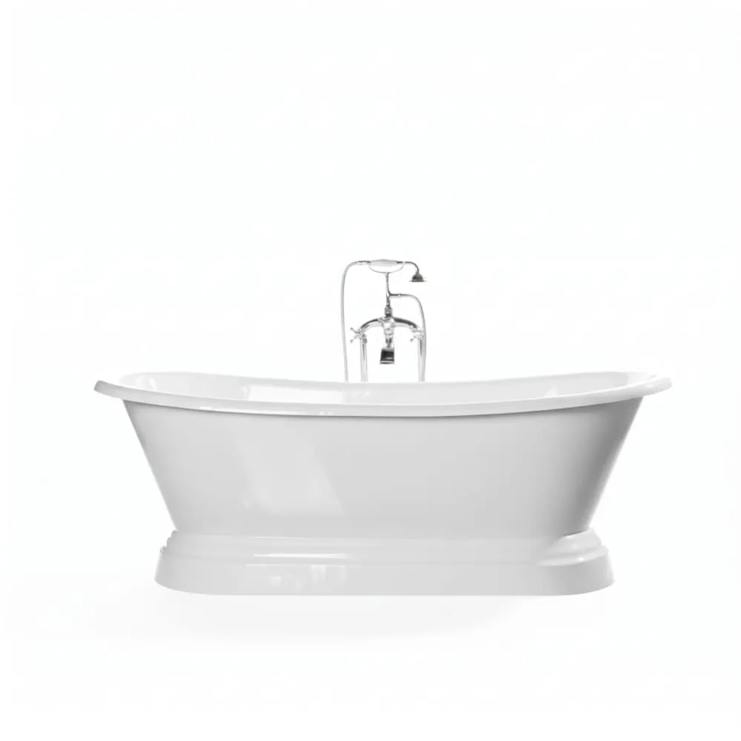 Rogier & Mothes Freistehende Gusseisen Badewanne Southport Weiß  180cm x 79cm