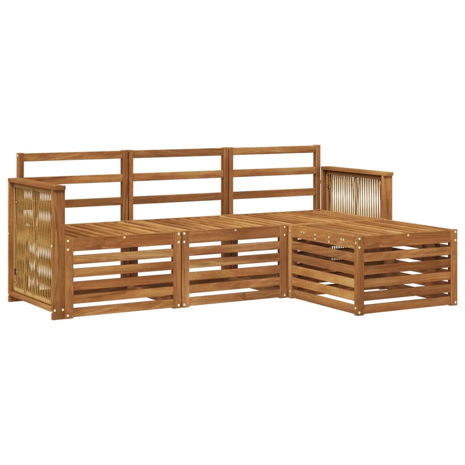 vidaXL Outdoor-Sofagarnitur 4 Stk Natur 3384205