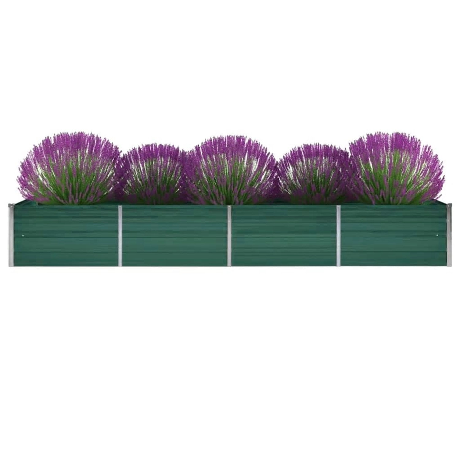 furnicato Garten-Hochbeet Verzinkter Stahl 320x80x45 cm Grün