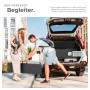 Tectake Campingtischgarnitur Panja, anthrazit, klappbar in Kofferform, wird in Kofferraum geladen. Ideal für Camping & Transport.