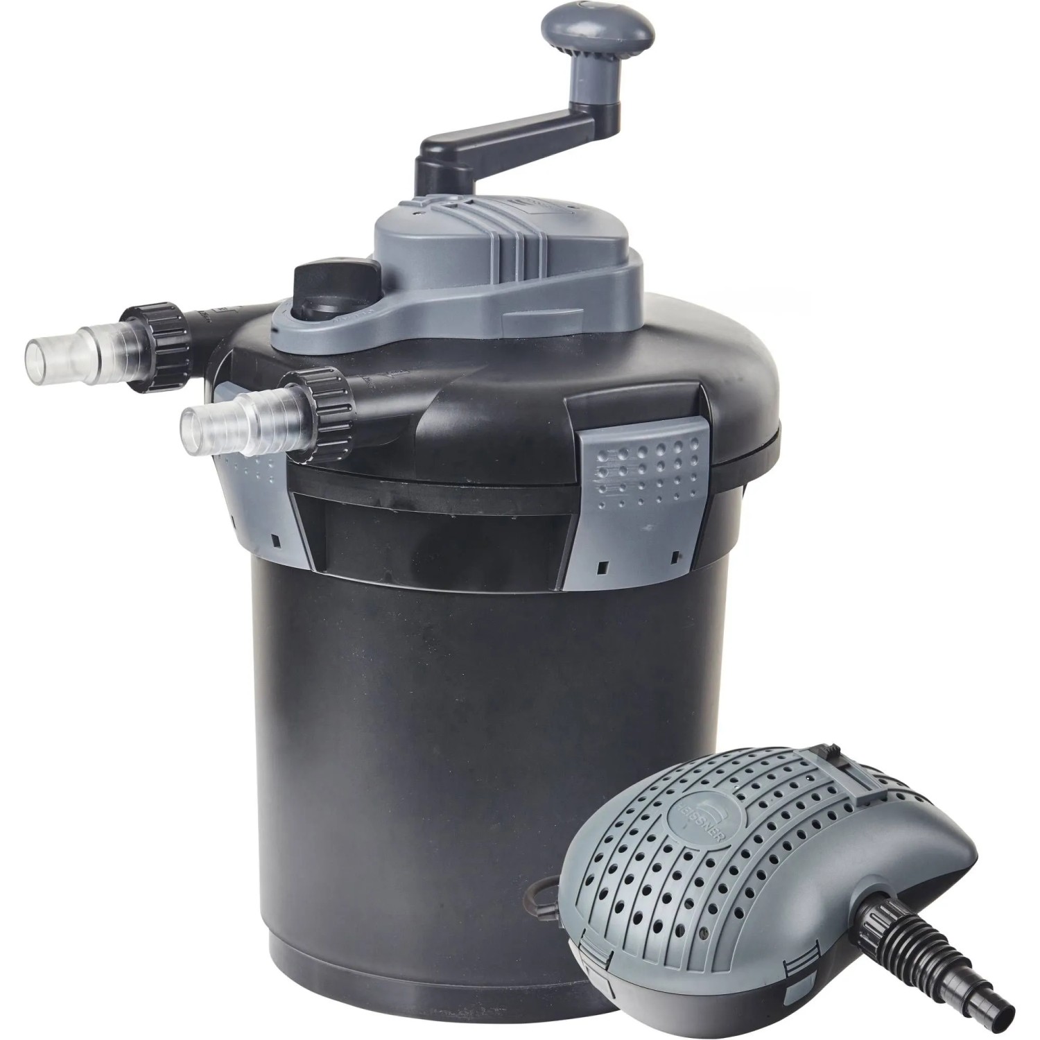 Heissner Druckfilter Set HLF3000 bis 00 Inklusive 7 Watt UVC Teichklärer für Teiche mit 3000,