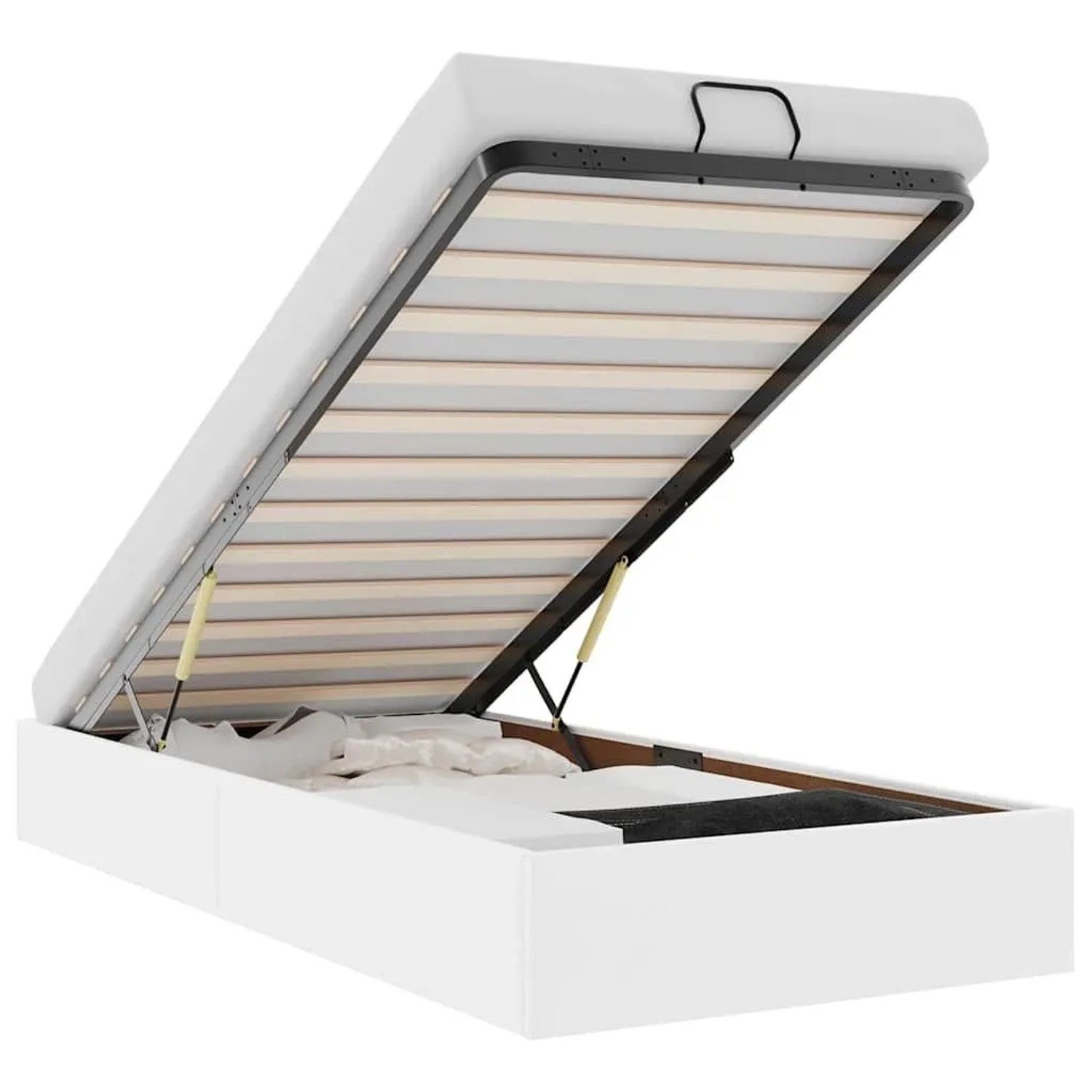 vidaXL Ottoman-Bett ohne Matratze Weiß 100x200 cm Kunstleder 3310785