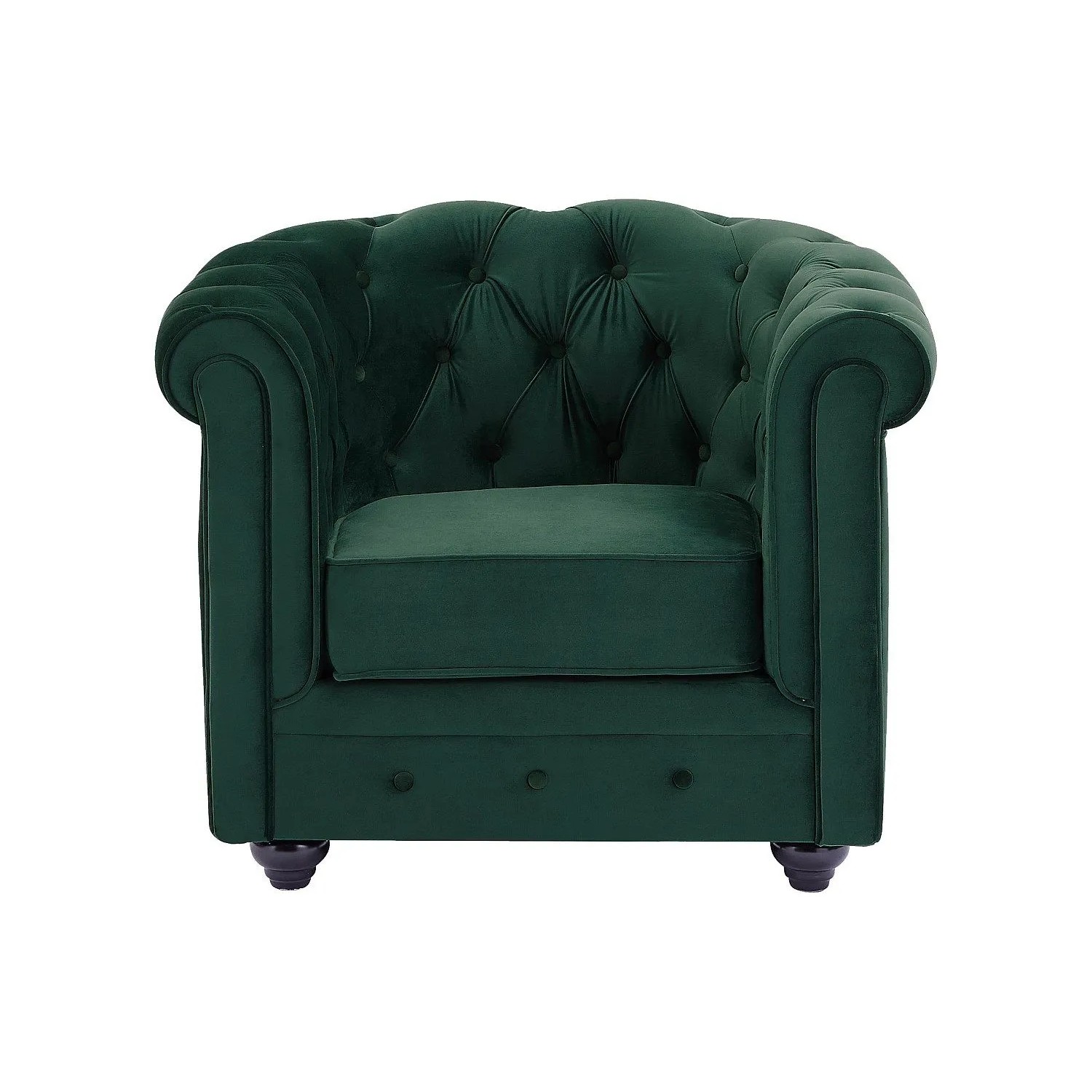 Vente-unique Sessel Mit Gerader Rückenlehne Chesterfield Grün 85 cm