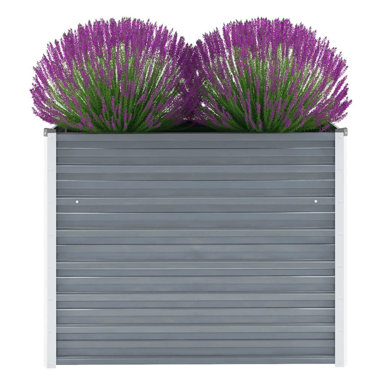 furnicato Garten-Hochbeet Verzinkter Stahl 100x40x77 cm Grau