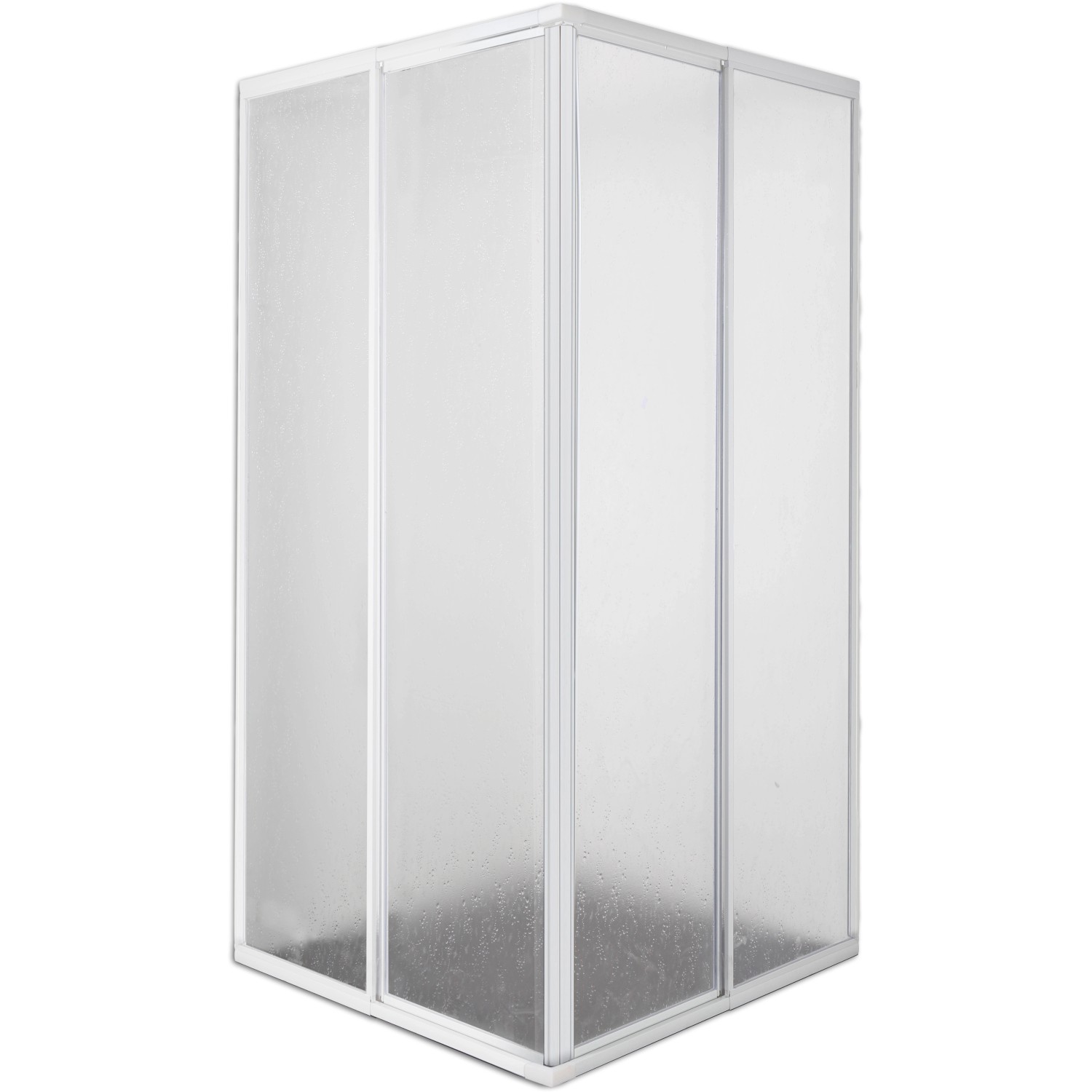 Sanotechnik Eckdusche 185 cm x 73 cm - 88 cm
