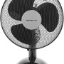 Emerio Tischventilator, 23 cm, weiß, mit drei Rotorblättern und Geschwindigkeitsstufen.