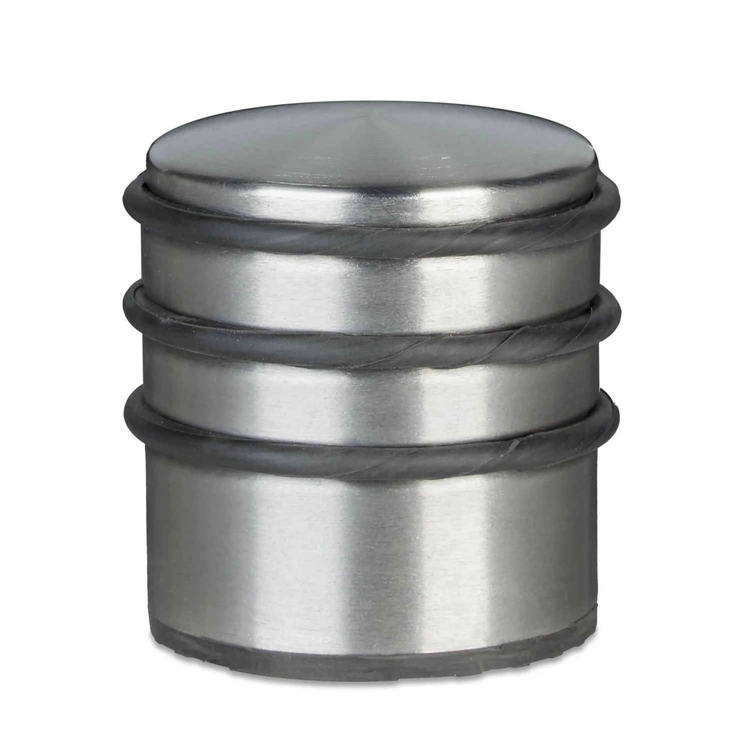 Relaxdays Türstopper Edelstahl Silber Schwer Rutschfest 7,5 cm x 7 cm 1,1 kg