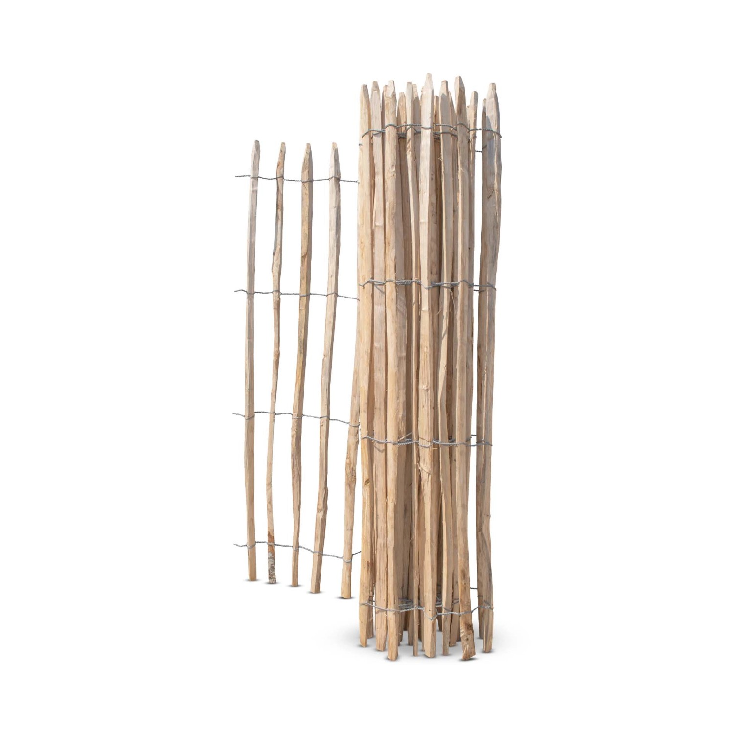 Stiltreu Französischer Premium Staketenzaun Kastanie 500 cm x 175 cm Lattenabstand 6-7 cm