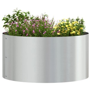 vidaXL Pflanzenring Silber 40 x 40 x 20 cm Verzinkter Stahl 873616