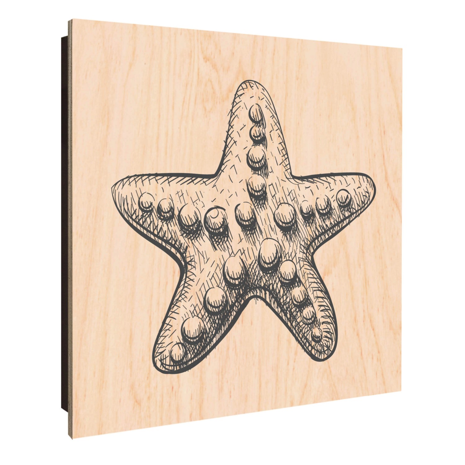 Banjado Schlüsselkasten Holz 30x30cm Schwarz Scharnier Rechts 50 Haken Desi günstig online kaufen