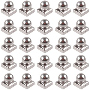 Holmwerk 25x Pfostenkappe Edelstahl 71mm Kugel Abdeckkappe Für Pfosten 7x7cm