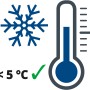 Symbol für Winterlademodus (unter 5°C) des Einhell CE-BC 2 M Batterieladegeräts.