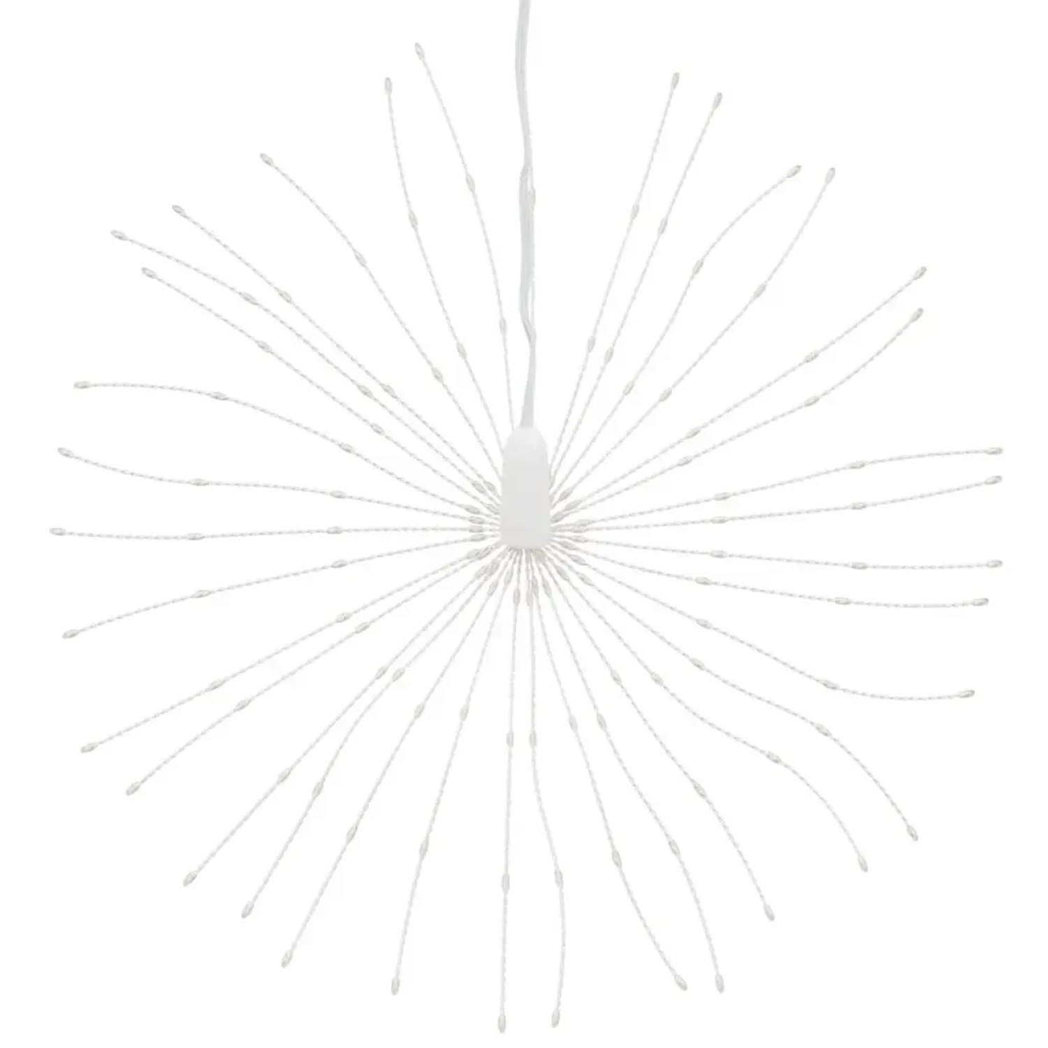 Mehrfarbige LED Feuerwerk Lichterkette, 8 Stück, für Außen, transparentes Kabel.